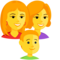 Family: Woman, Woman, Boy emoji on Messenger